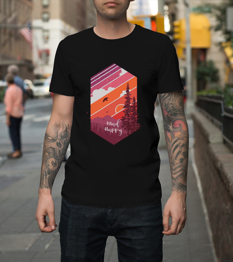 Madhappy Sunset Mountains and Trees Vintage T-Shirt