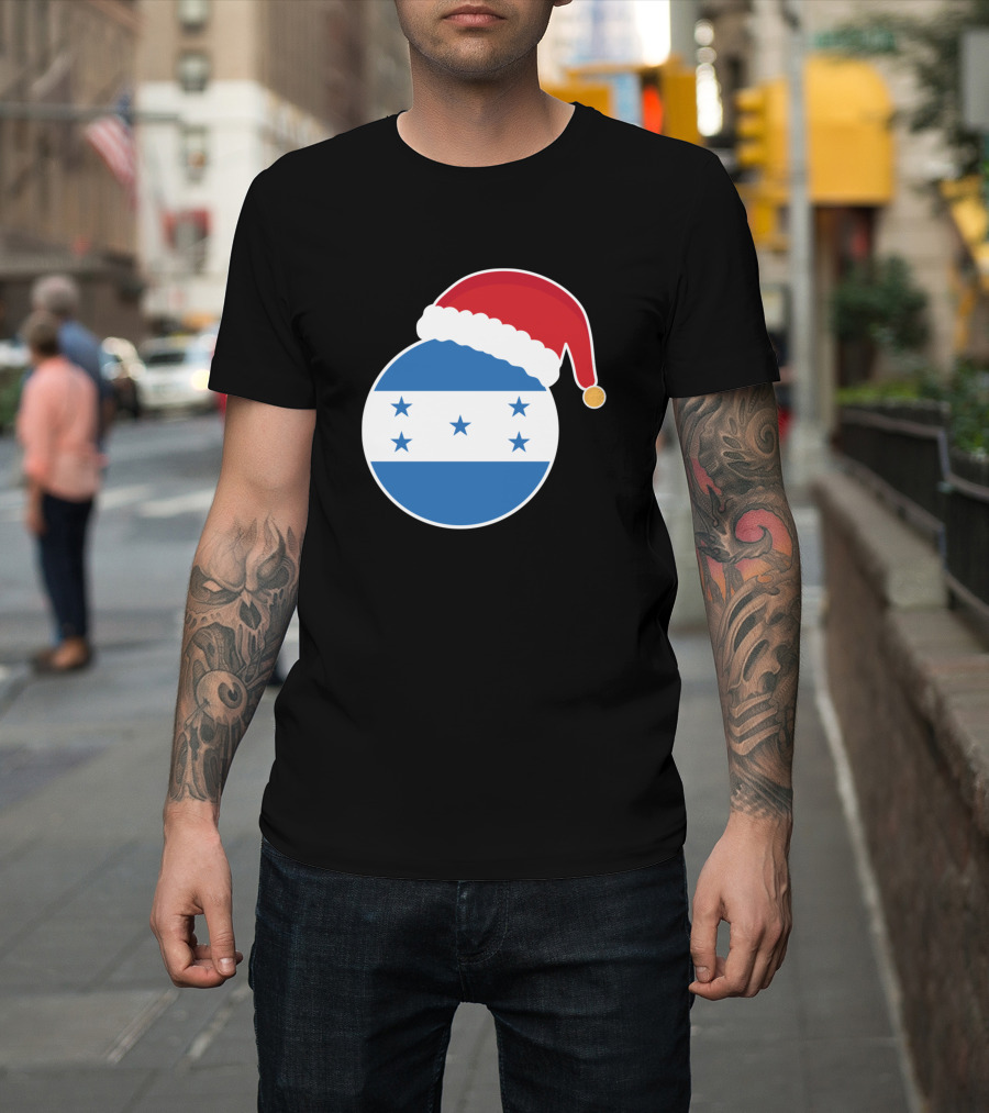 Honduras Flag Santa Hat Christmas T-Shirt