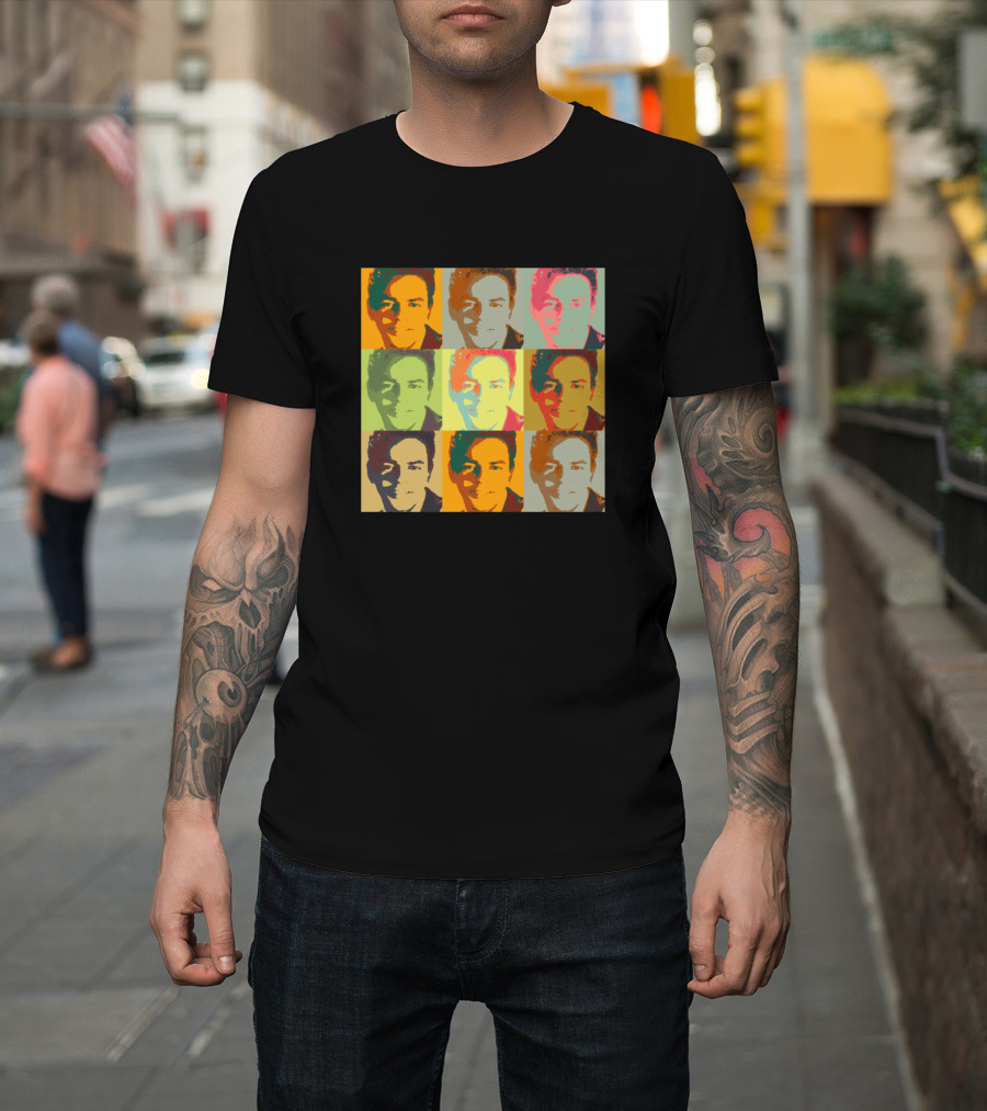 Johnny Mathis Pop Art Multicolor Portrait Squares T-Shirt