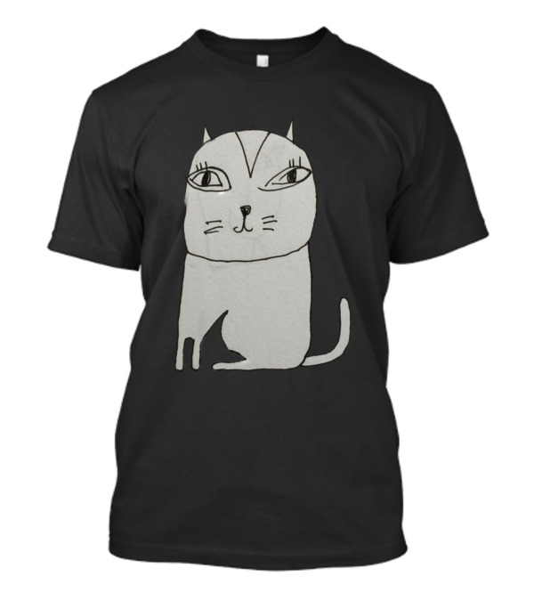Cat Stare Simple Drawing T-Shirt