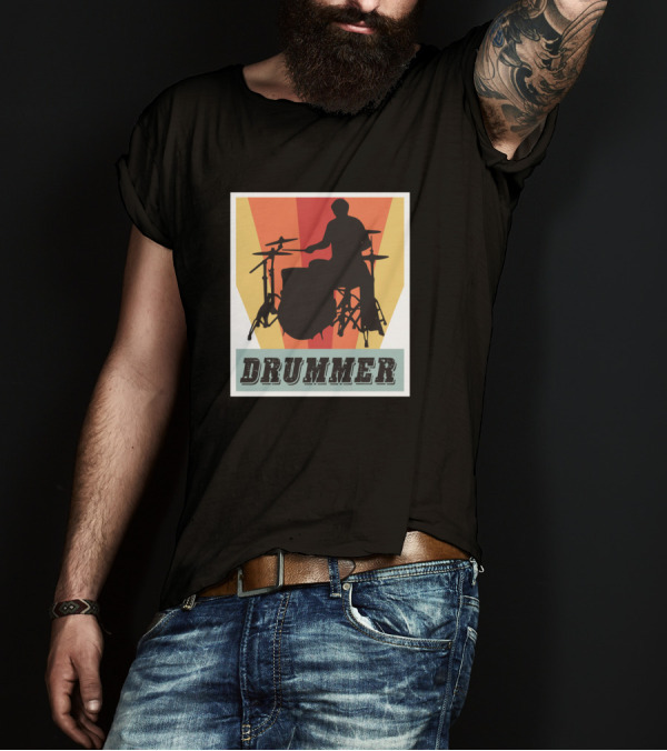 Drummer Musician Drumstick Drums Bass T-Shirt
