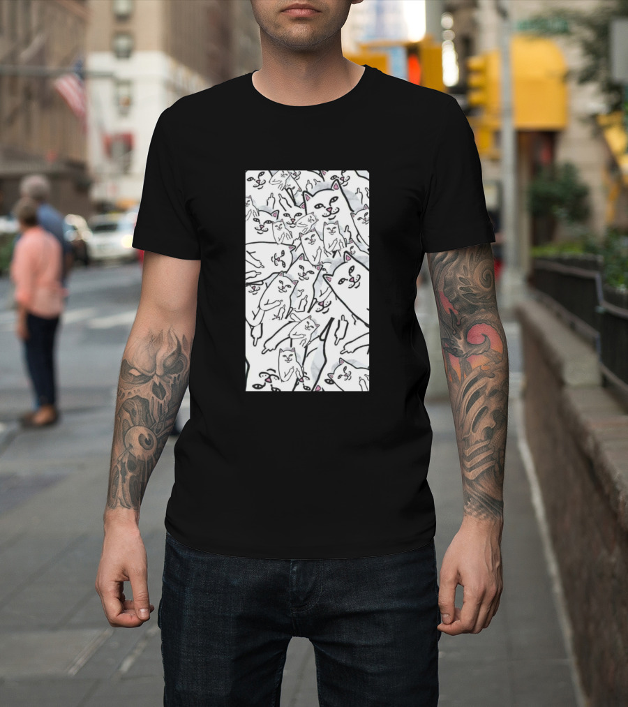 Catloverz Middle Finger Cat T-Shirt