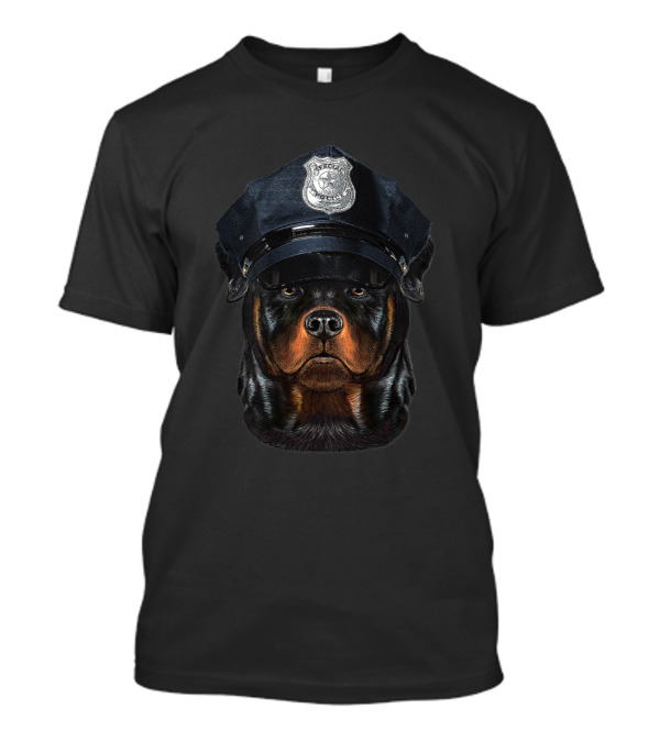 Rottweiler Dog Police Officer Hat Badge 360 T-Shirt