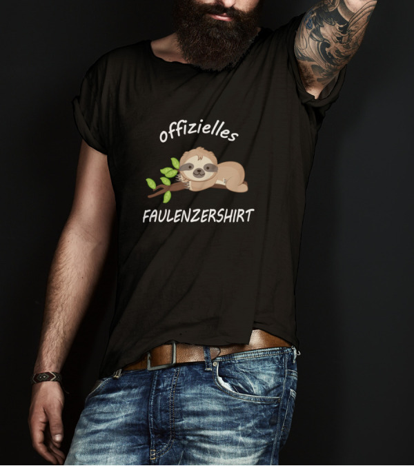 Offizielles Faulenzershirt Sloth Official Not To Do Funny Sloth T-Shirt