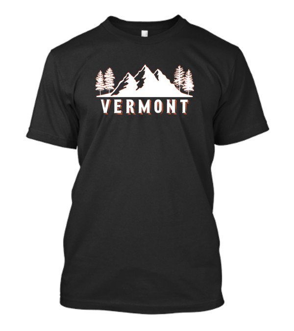 Vermont Mountain Trees Retro Vintage USA T-Shirt