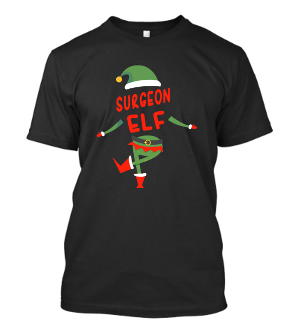 Surgeon Elf Christmas Outfit With Red And Green Hat And Boots T-Shirt