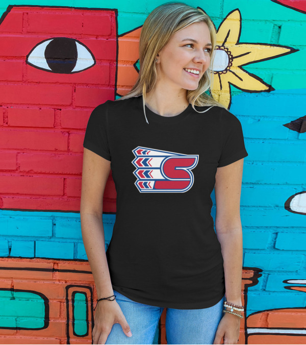 Spokane Chiefs Red Blue Logo Emblem T-Shirt