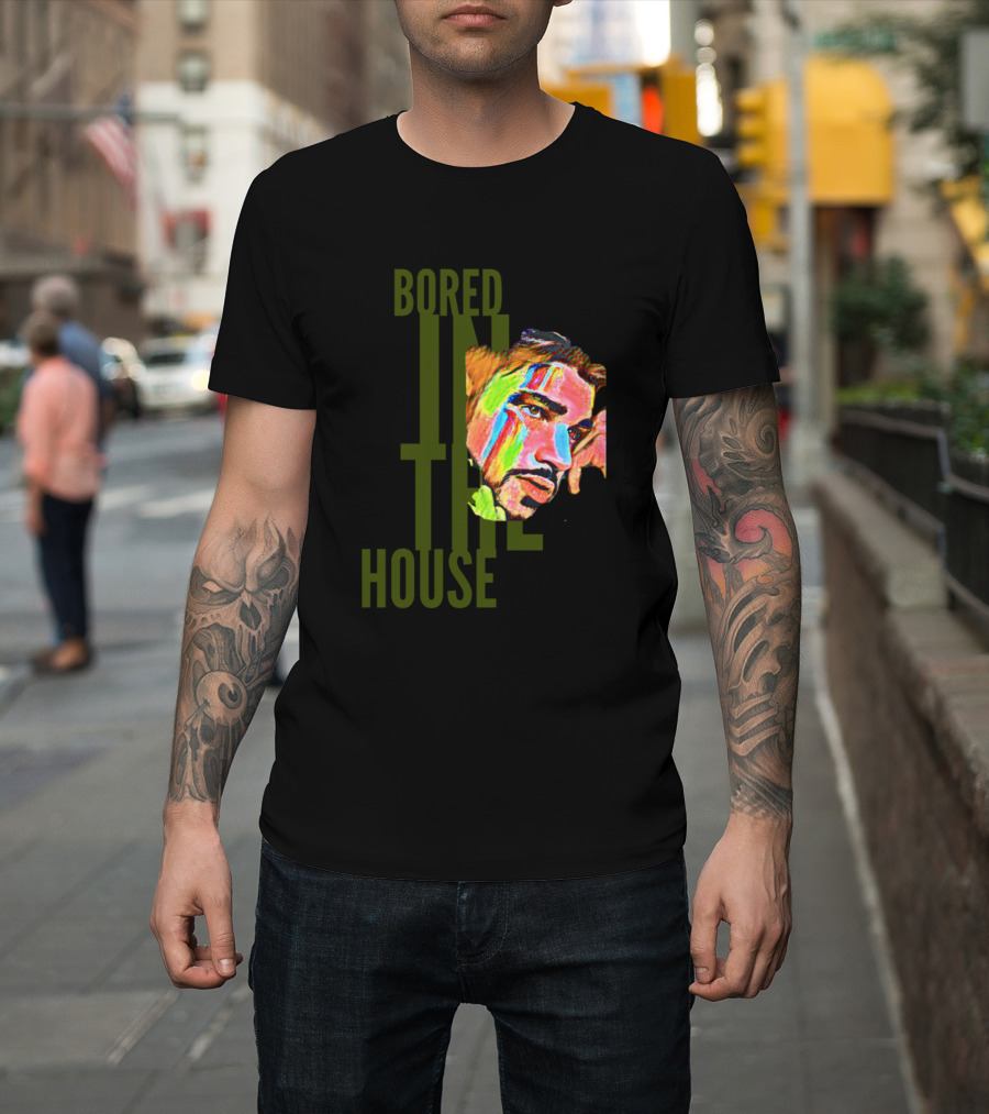 Bored In The House Vibrant Painted Face Expression T-Shirt
