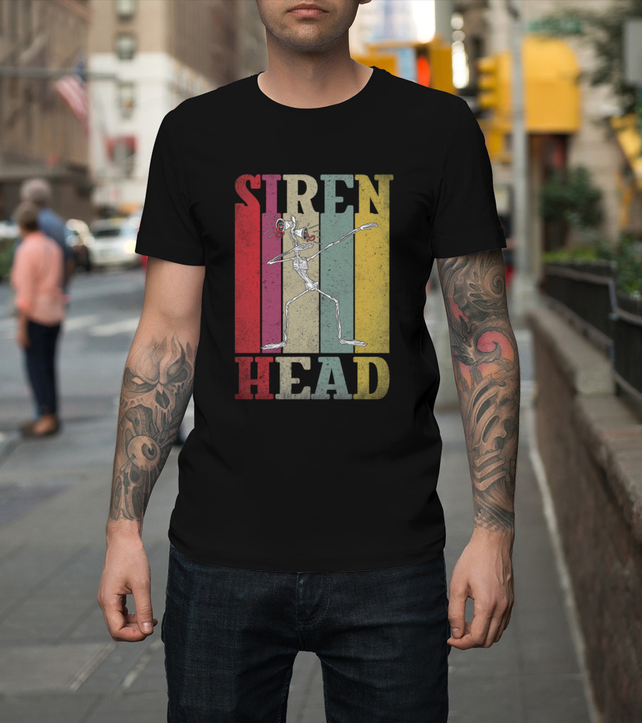 Retro Siren Head Dabbing Monster T-Shirt