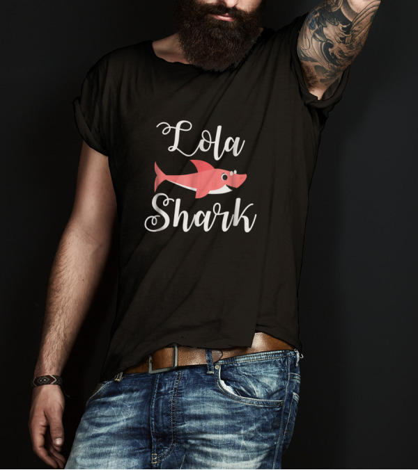 Lola Shark Funny Grandma Mother's Day T-Shirt