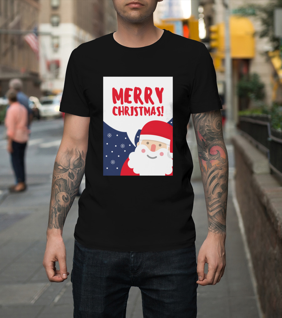 Merry Christmas Santa Snowflakes T-Shirt