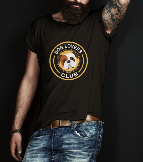 Dog Lovers Club Bulldog Emblem T-Shirt
