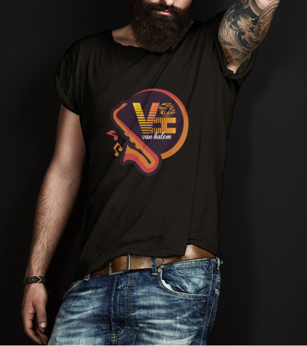 Van Halem VE Rock Saxophone Music Notes T-Shirt