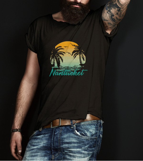Nantucket Sunset Ocean Palms T-Shirt