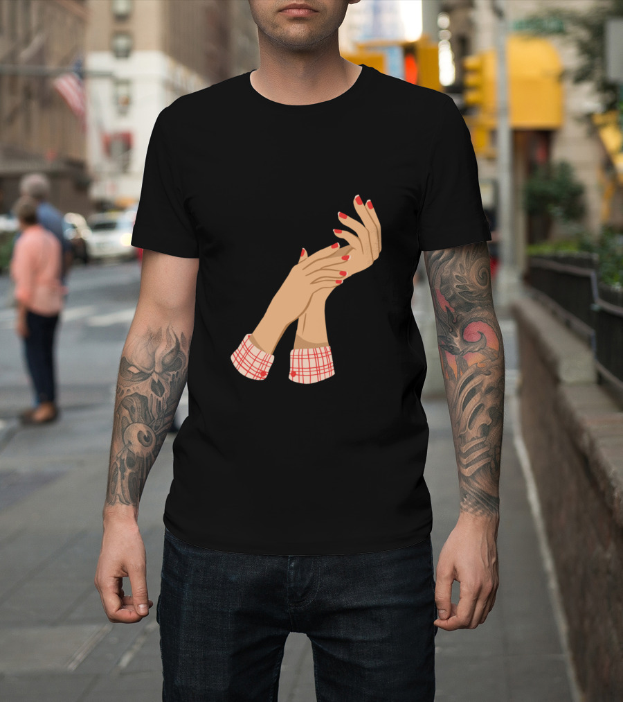 I'm Not Perfect But My Nails Are Red Manicure Text T-Shirt