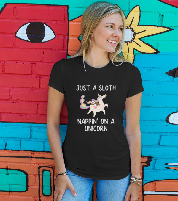 Just A Sloth Nappin' On A Unicorn T-Shirt