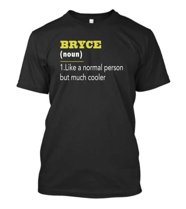 Bryce Noun Like A Normal Person But Much Cooler T-Shirt