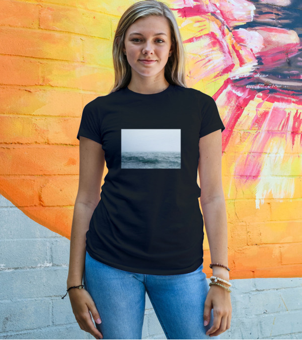 Creepy Water Ocean Waves Dark Atmosphere T-Shirt