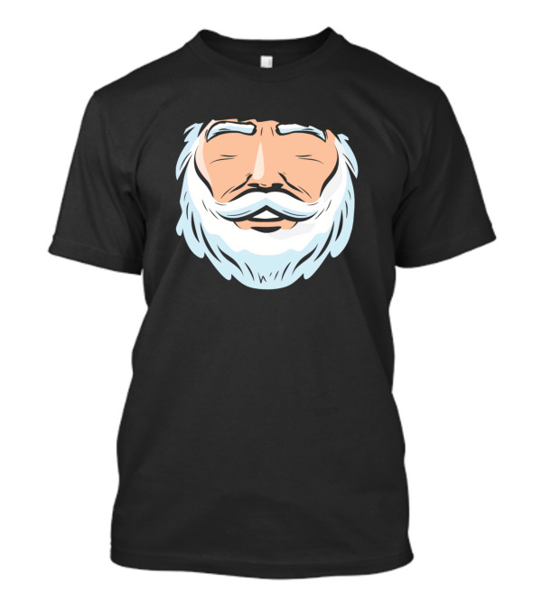 Christmas Face Santa Beard Mouth Holiday T-Shirt