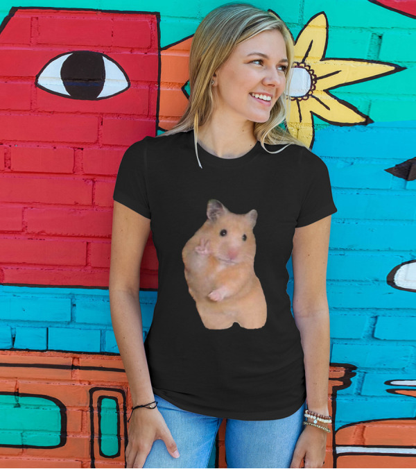Peaceful Hamster Victory Gesture T-Shirt
