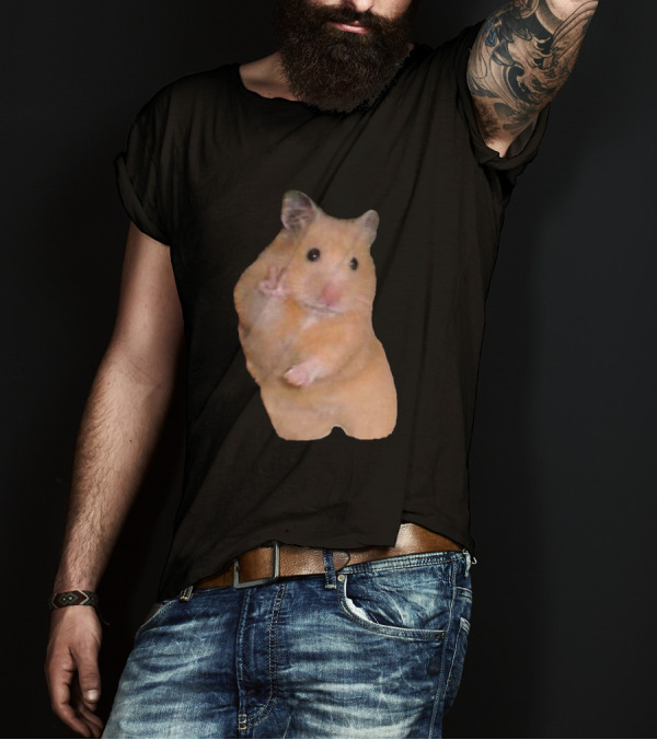Peaceful Hamster Victory Gesture T-Shirt