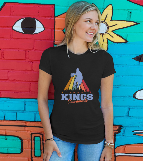Sacramento Kings Basketball Player Skyline T-Shirt