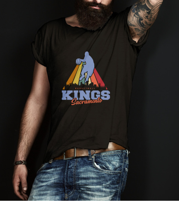 Sacramento Kings Basketball Player Skyline T-Shirt