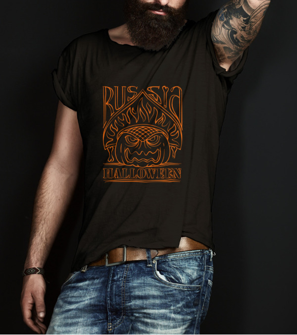 Russia Halloween Pumpkin T-Shirt
