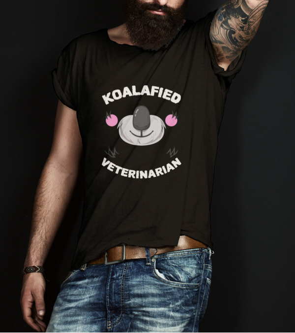 Koalafied Veterinarian Koala Face Nose Muzzle Whiskers T-Shirt