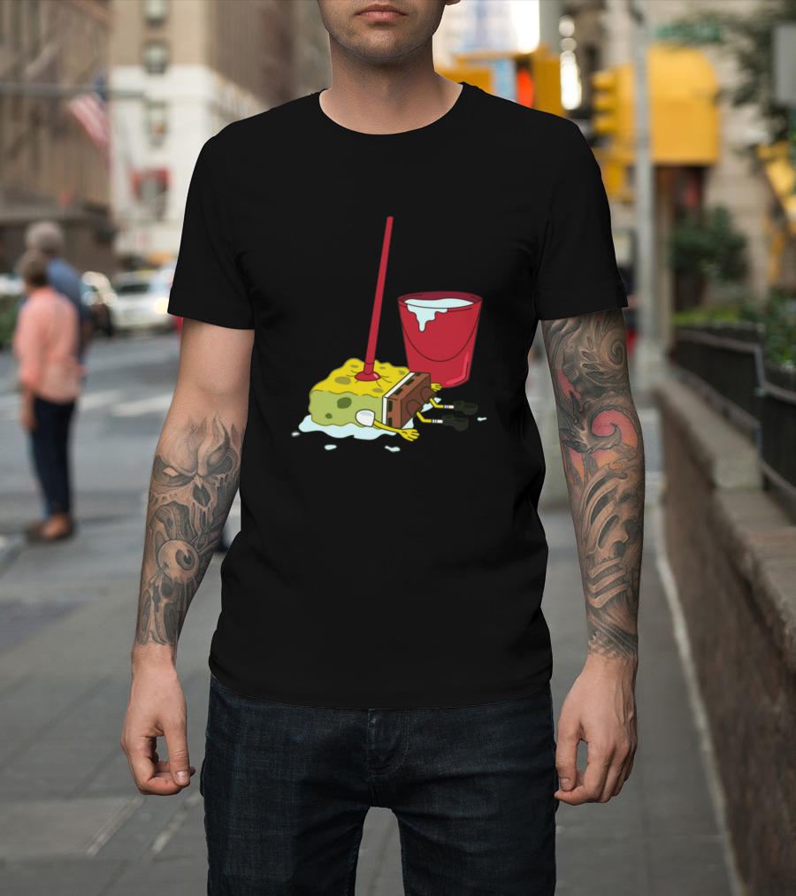Spongebob Mop Bucket Cleaning T-Shirt