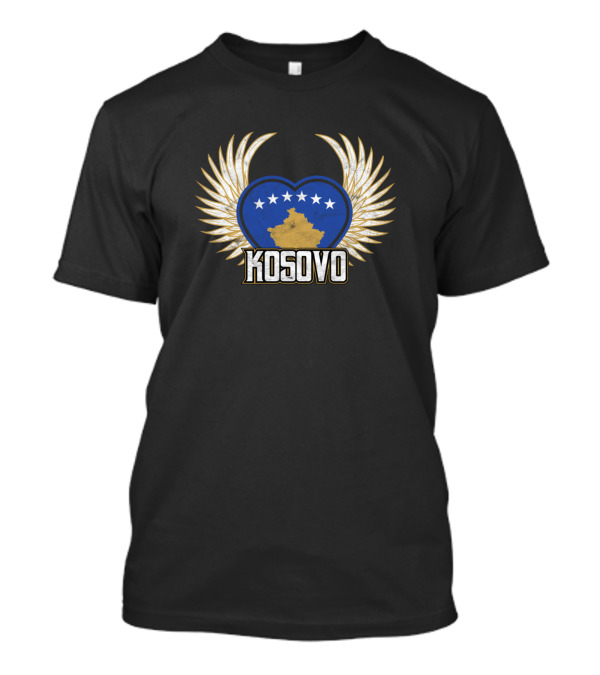 Kosovo Heart With Wings And Stars T-Shirt