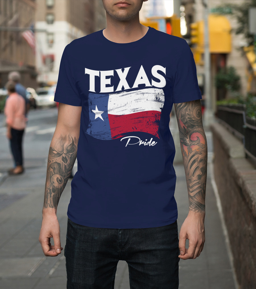 Texas Pride Lone Star Flag Bold Statement T-Shirt