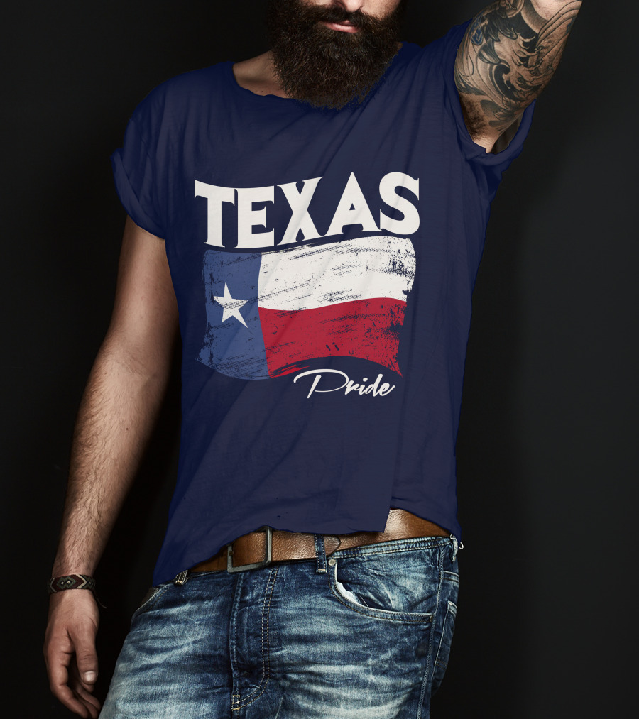 Texas Pride Lone Star Flag Bold Statement T-Shirt