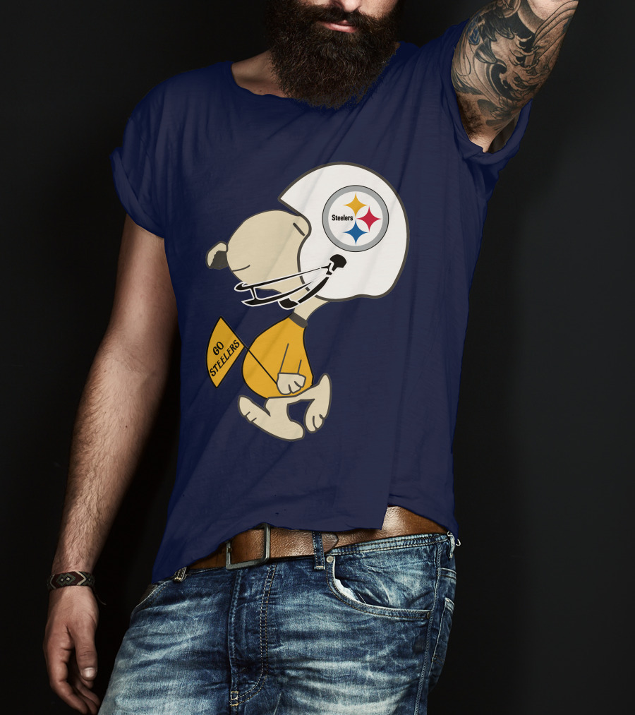 Steelers Football Helmet Go Steelers Fan T-Shirt