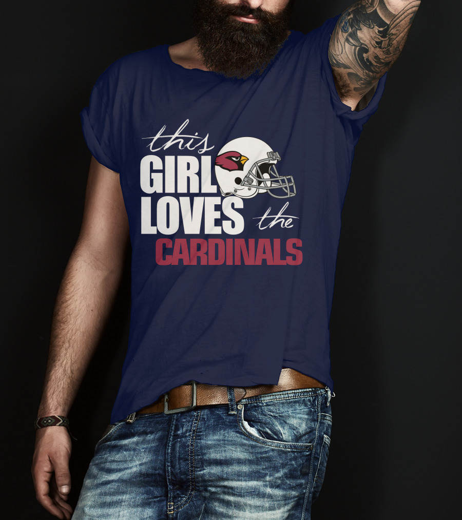 This Girl Loves The Arizona Cardinals Helmet T-Shirt