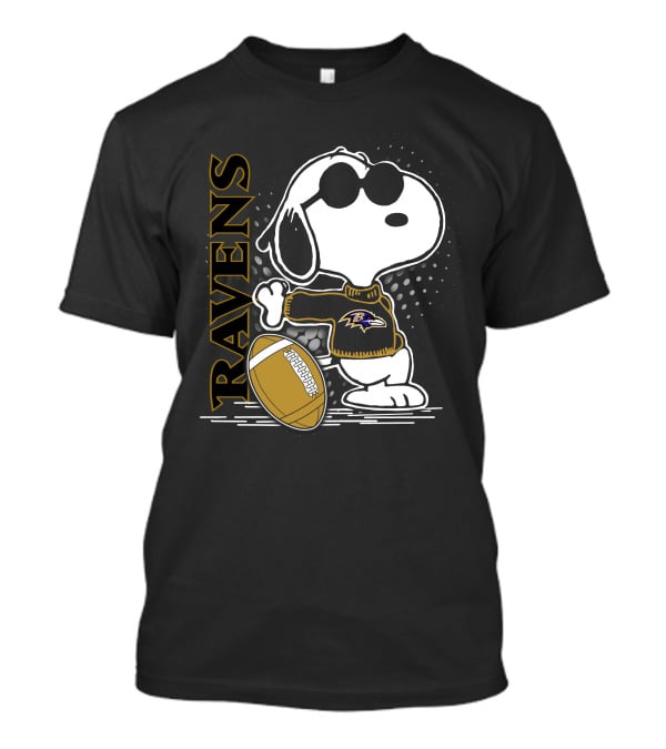 Ravens Snoopy Baltimore Football T-Shirt