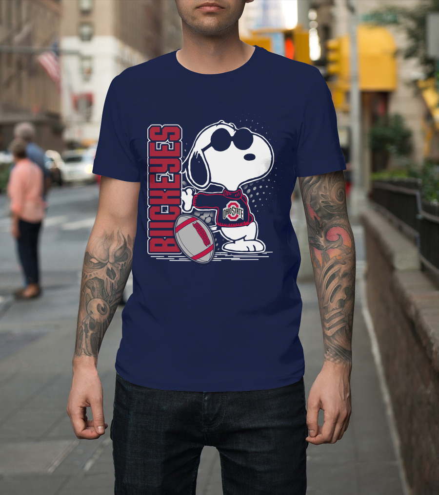 Buckeyes Ohio State Snoopy Football T-Shirt