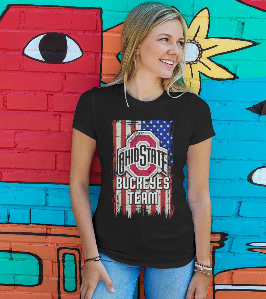 Ohio State Buckeyes Team Usa Flag T-Shirt