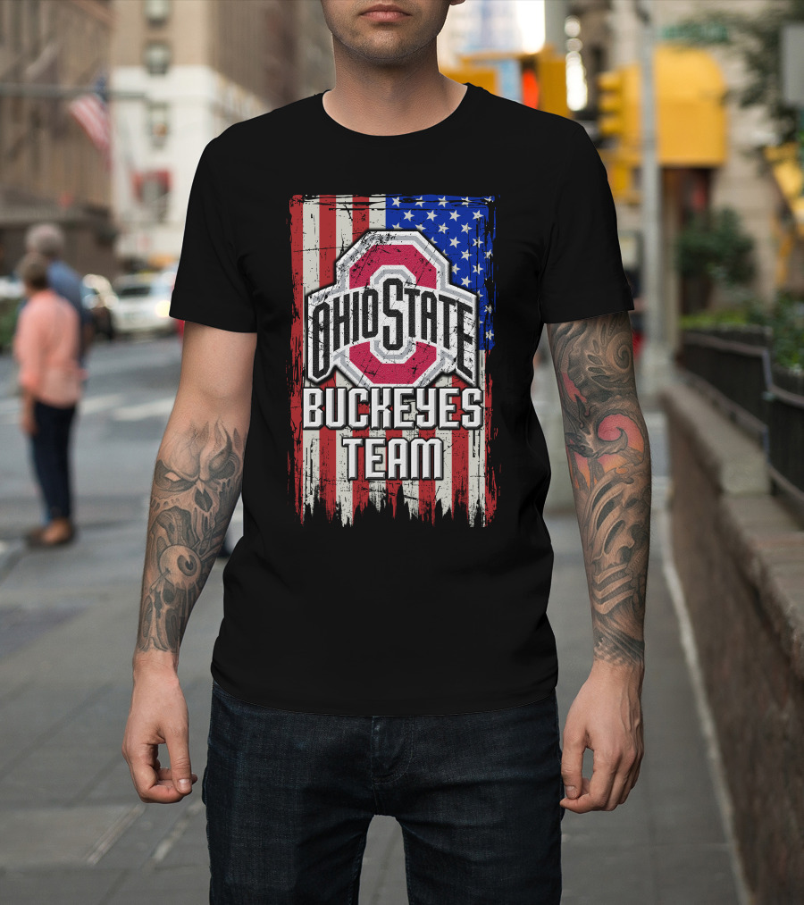 Ohio State Buckeyes Team Usa Flag T-Shirt