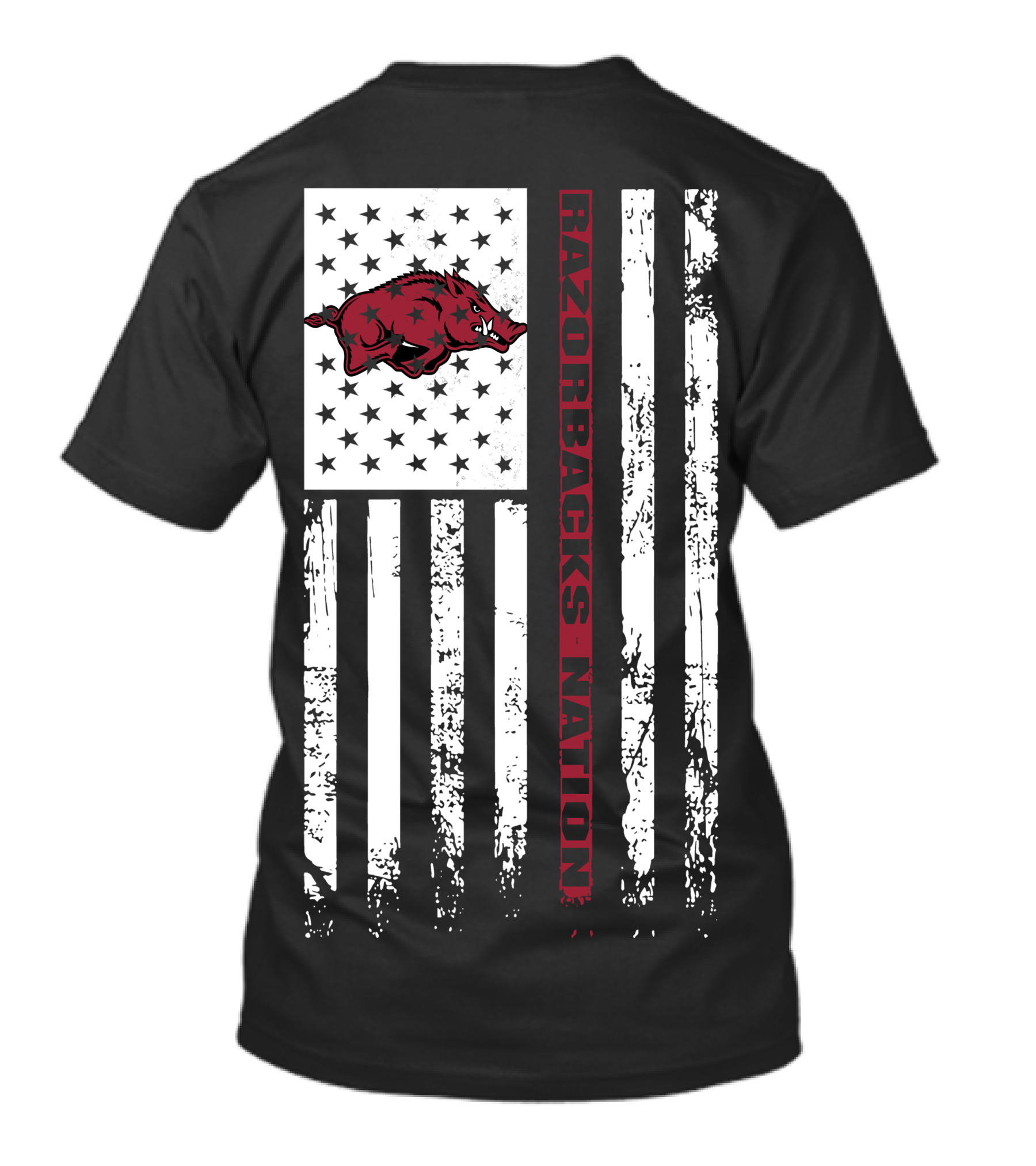 Arkansas Razorbacks Nation Flag Usa T-Shirt