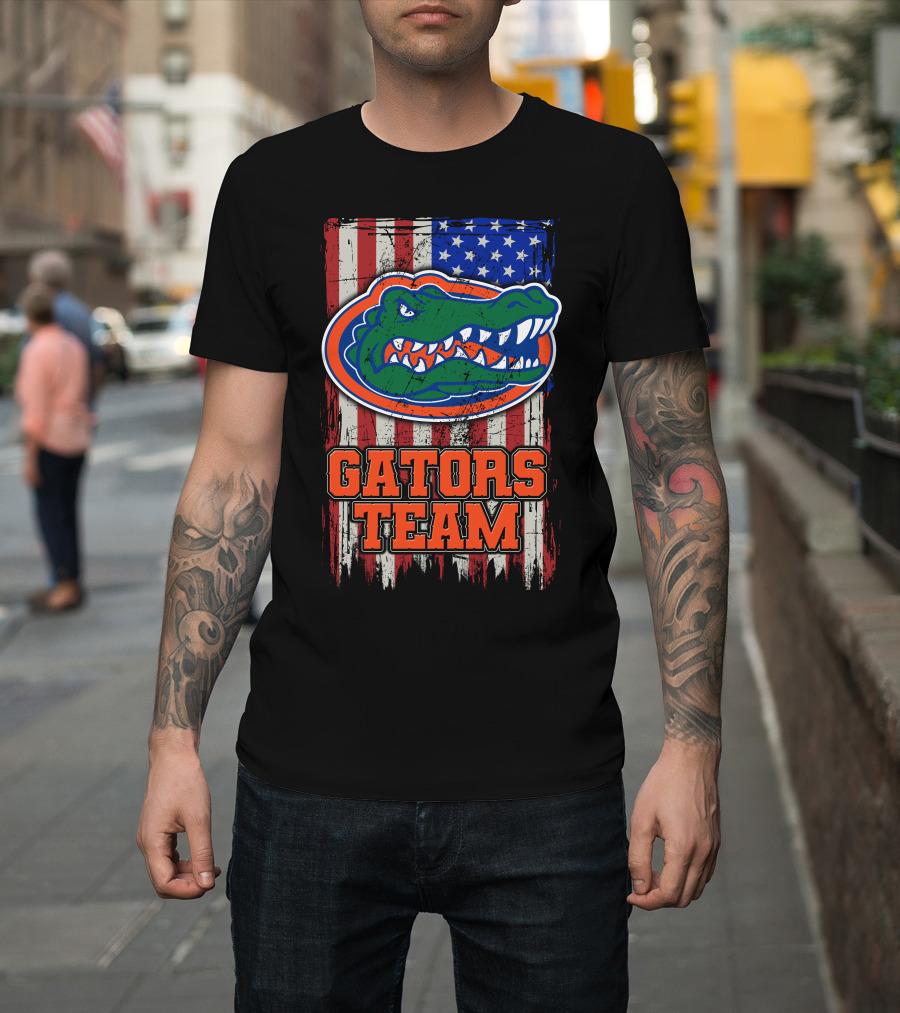Gators Team Florida American Flag T-Shirt
