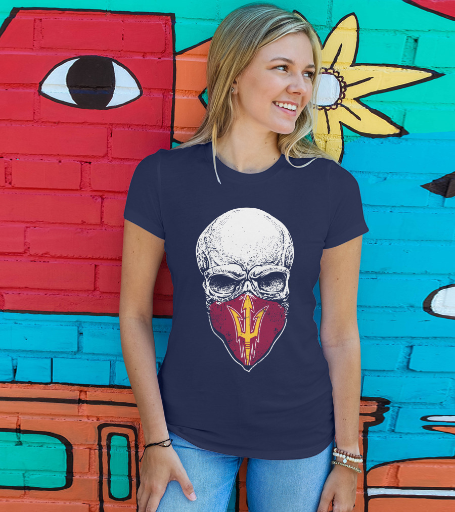 Arizona State Sun Devils Skull With Trident T-Shirt