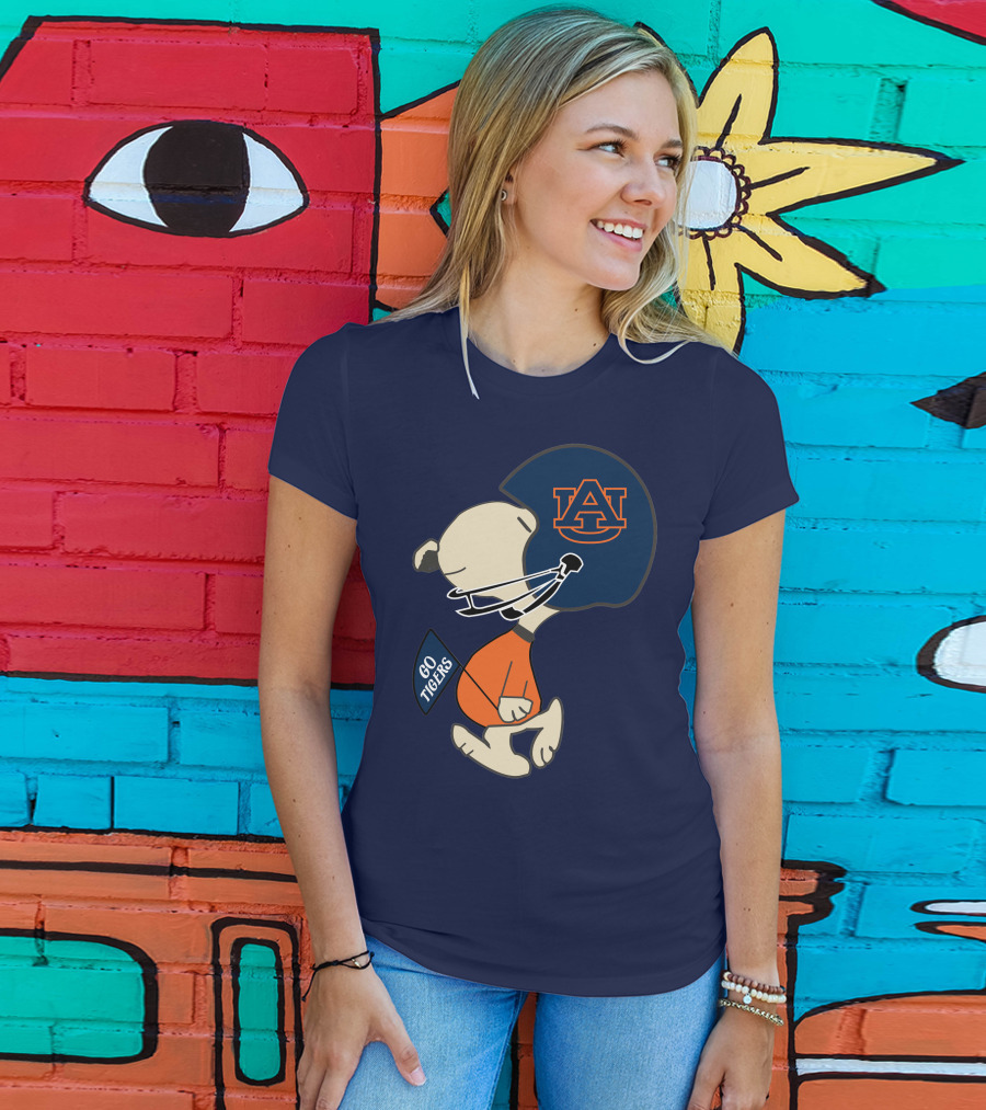 Go Tigers Auburn University Football Snoopy T-Shirt