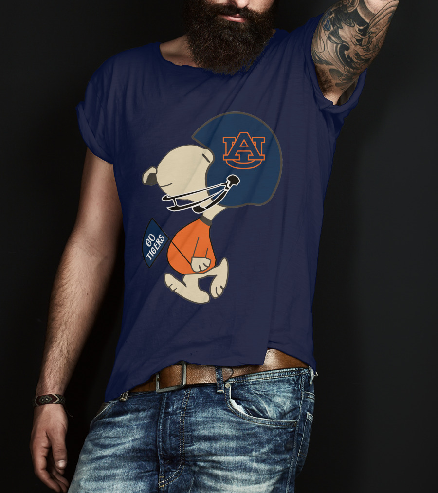 Go Tigers Auburn University Football Snoopy T-Shirt