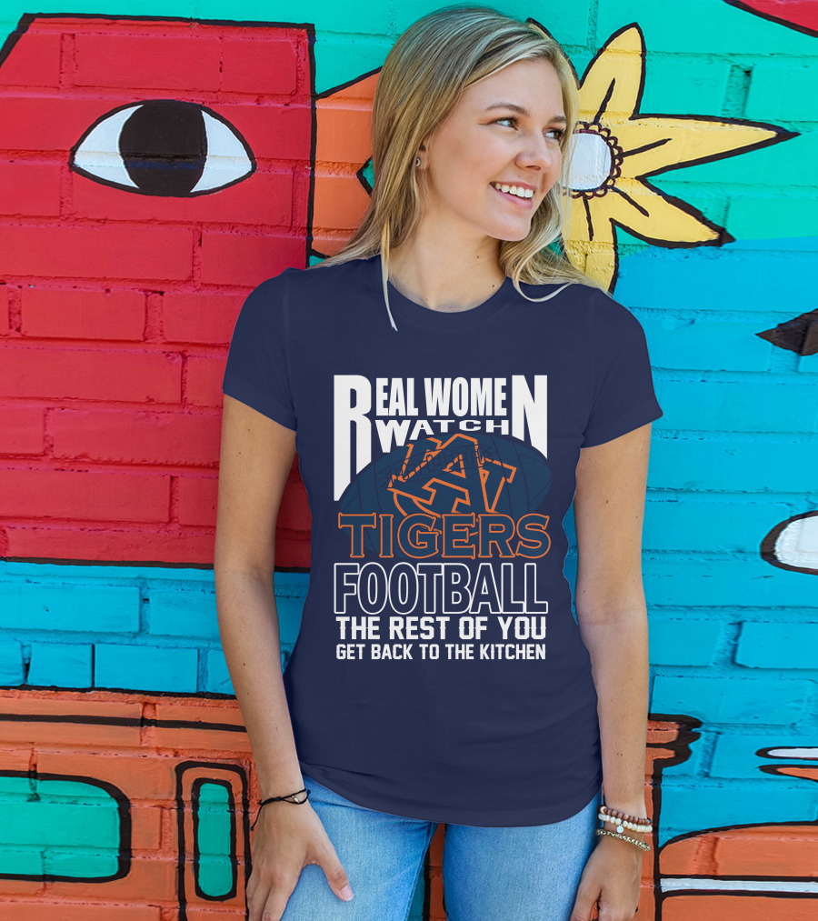 Real Women Watch Auburn Tigers Football T-Shirt
