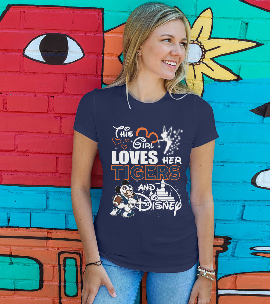 This Girl Loves Her Auburn Tigers And Disney T-Shirt