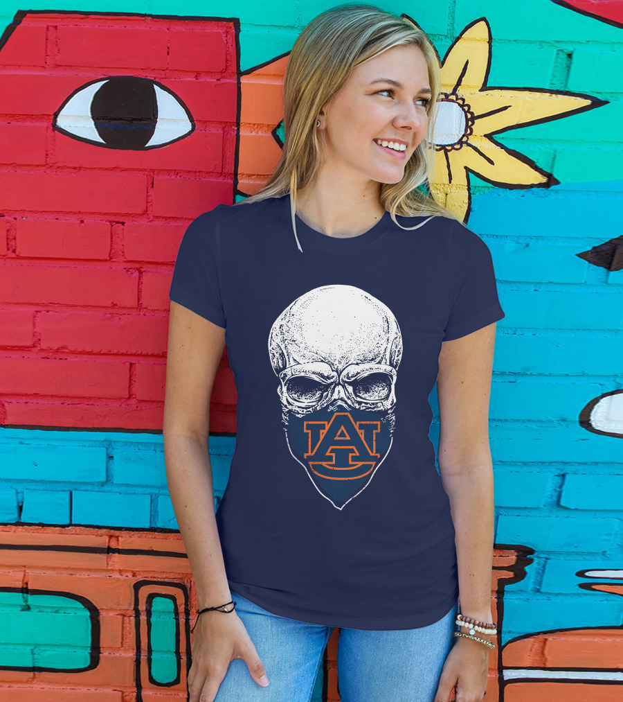 Auburn Tigers Skull T-Shirt