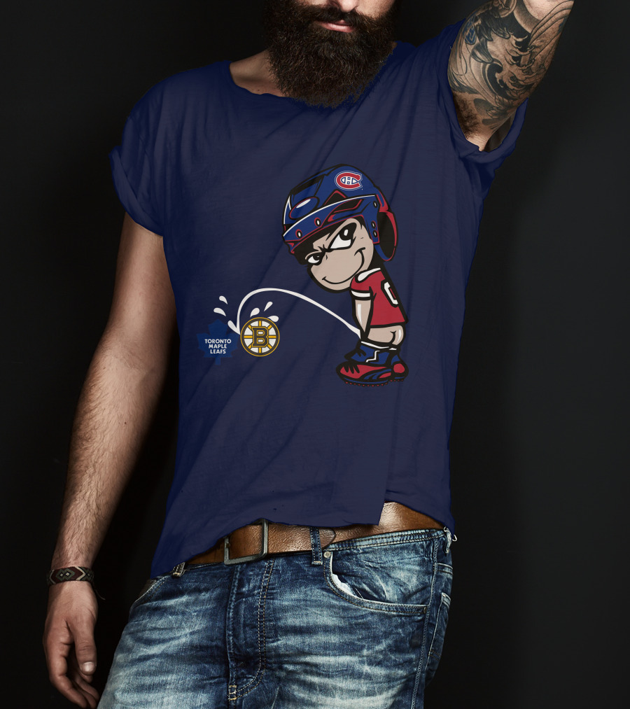 Montreal Canadiens Toronto Maple Leafs Boston Bruins Hockey Rivalry T-Shirt