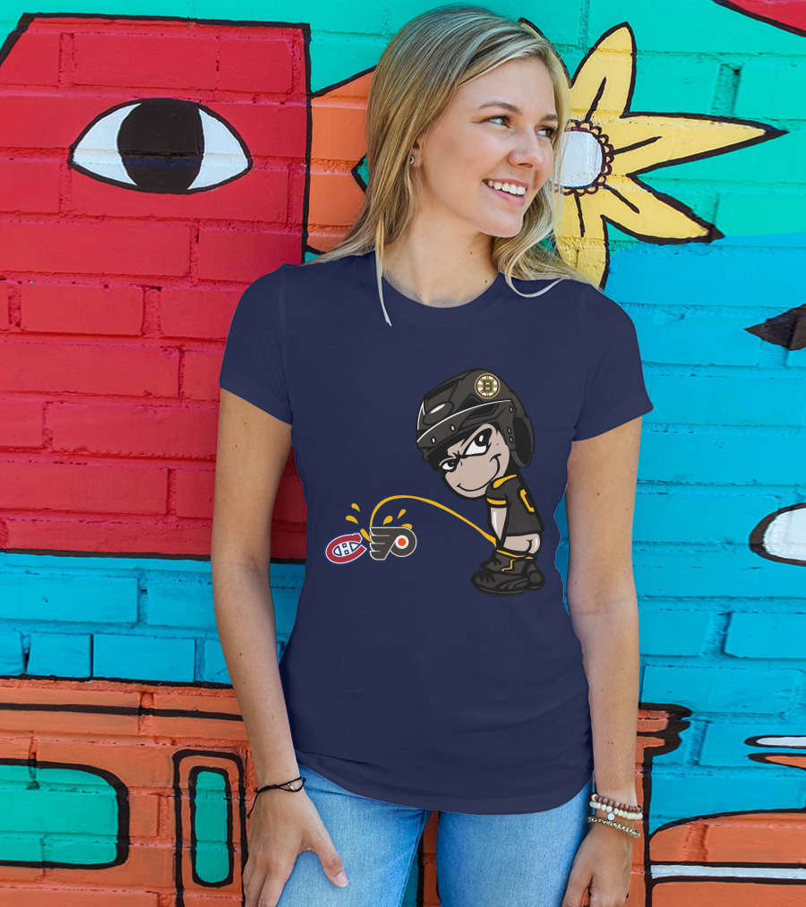 Boston Bruins Hockey Rivalry Montreal Canadiens Philadelphia Flyers T-Shirt