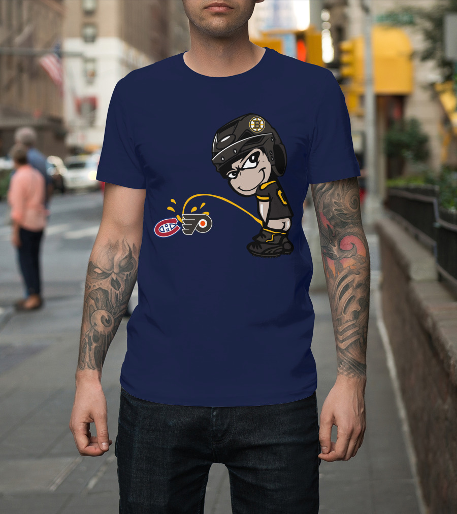 Boston Bruins Hockey Rivalry Montreal Canadiens Philadelphia Flyers T-Shirt